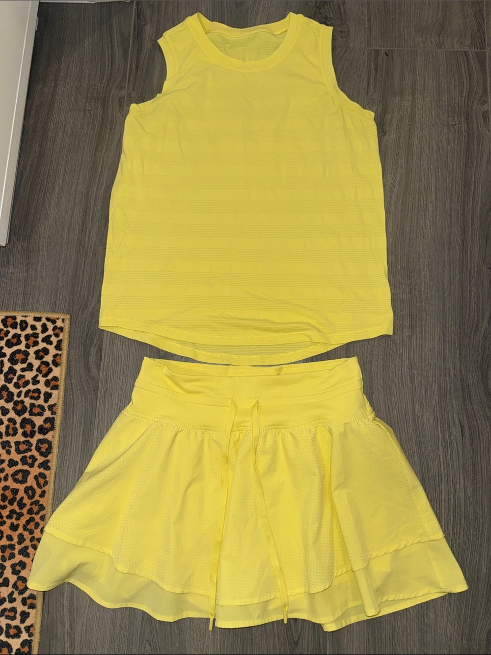 DSG Bright Yellow Tank Top and Skirt Set